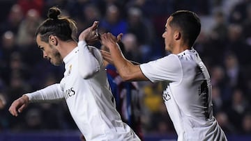 Bale le hizo un feo a Lucas V&aacute;zquez en el Levante-Real Madrid.