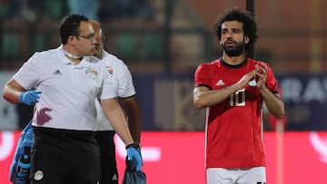 Salah se marcha lesionado.