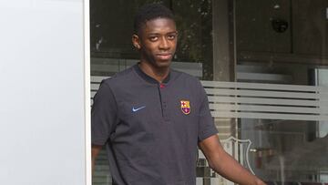 Dembélé, en una imagen del día que fue presentado.