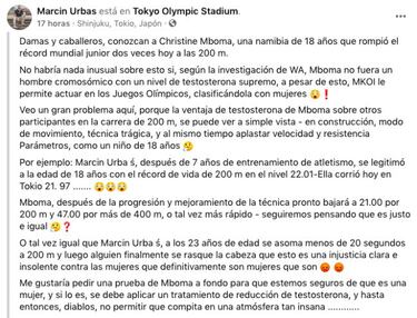 Marcin Urbas: "Me gustar¨ªa pedir una prueba a Mboma a fondo para saber que es una mujer"