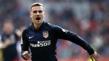Griezmann celebra el gol anotado contra el Sporting.