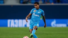 Wilmar Barrios of Zenit St. Petersburg passes the ball during the Russian Premier League match between FC Zenit Saint Petersburg and FC Akhmat Grozny on November 5, 2022 at Gazprom Arena in Saint Petersburg, Russia. (Photo by Mike Kireev/NurPhoto via Getty Images)