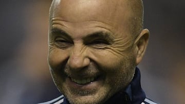 Argentina&#039;s coach Jorge Sampaoli is pictured before the start of the 2018 World Cup qualifier football match against Argentina in Buenos Aires on October 5, 2017.  / AFP PHOTO / JUAN MABROMATA