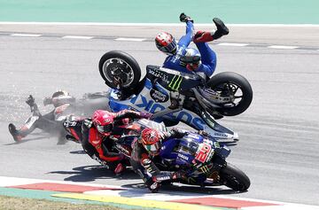 Las imágenes de la accidentada salida en Montmeló