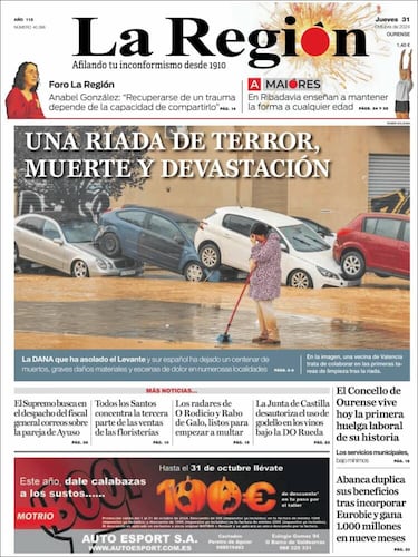 “No camináis solos”: la prensa copa sus portadas con la catástrofe de la DANA