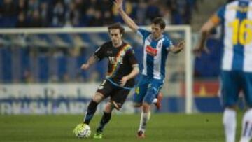 Ra&uacute;l Baena en el partido ante el Espanyol.