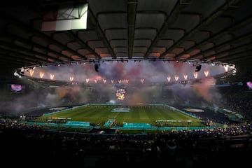 Ceremonia de apertura de la Euro 2020 en el estadio Olí­mpico de Roma.