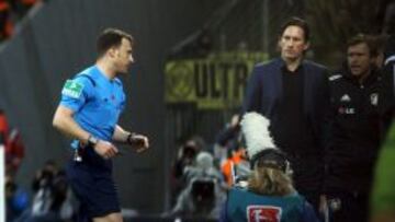 Schmidt, durante el partido ante el Leverkusen.