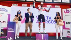 El ciclista colombiano Juan Sebasti&aacute;n Molano tras vencer en la segunda etapa de la Vuelta a Burgos 2021.