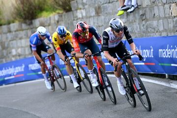 Van der Poel, Van Aert, Ganna y Pogacar en el Poggio