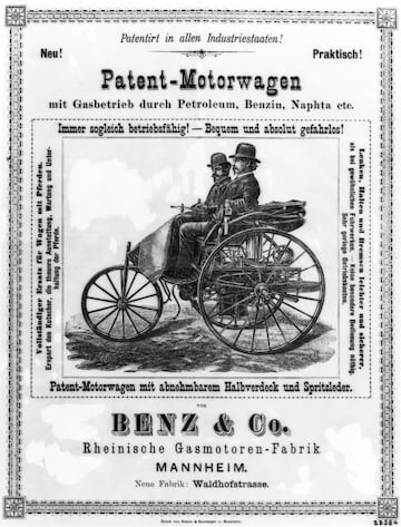 El 29 de enero de 1886 se originó el auto por medio del registro de la patente número 37435 del Motor Wagen.