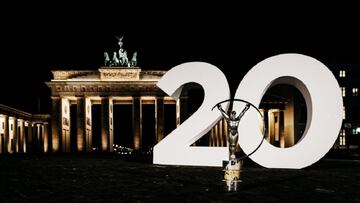 Imagen del galardón de los Premios Laureus antes de la ceremonia de entrega en Berlín en el año 2020.