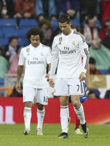 Cristiano Ronaldo y Marcelo Vieira al finalizar el partido.