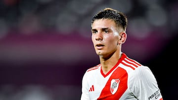 Mastantuono, jugador de River Plate, pretendido por el Madrid.