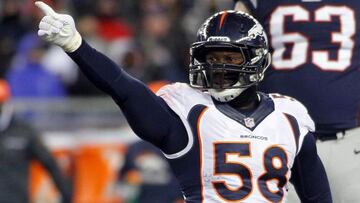 Von Miller se marcó "un aquí estoy yo" frente a Patriots, de tomo y lomo.