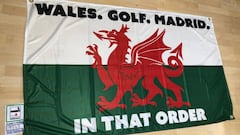 Mijatovic inspires Gareth Bale "Wales. Golf. Madrid" flag