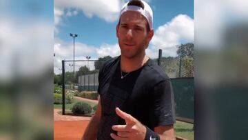 La felicidad de Del Potro por volver a pisar una cancha de tenis