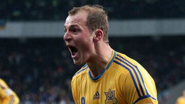 Zozulya, con la selección de Ucrania.