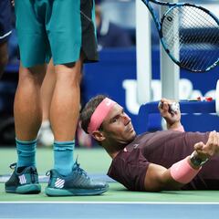 Nadal dio el susto: con sangre en la nariz tras un raquetazo