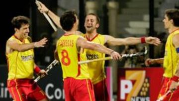 <b>EN CAMPO ENEMIGO. </b>España celebra un tanto ayer ante India.