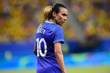 Marta es la tercer mejor anotadora de la Champions, y aunque actualmente juega en Estados Unidos, dejó su marca en Europa y sumó 46 dianas.