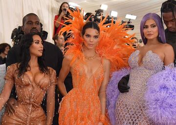 Kanye West, Kim Kardashian West, Kendall Jenner, Kylie Jenner yTravis Scott.