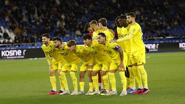 Once del Cádiz CF en Riazor.