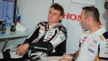 Jack Miller junto a su jefe de mecánicos, Christian Gabarrini.