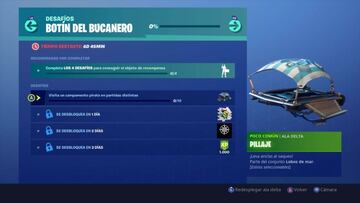 Fortnite Battle Royale: Desafíos de Botín del Bucanero