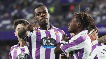 VALLADOLID, 11/08/23. PHOTOGENIC. PARTIDO DE LA LIGA HYPERMOTION ENTRE EL REAL VALLADOLID Y EL SPORTING DE GIJÓN. GOL DE CEDRIC