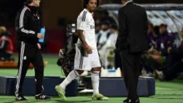 La lesión de Marcelo no es grave y podría jugar en Mestalla
