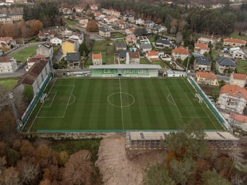 Vista aérea de Espiñedo, estadio del Arenteiro.