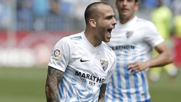 Sandro con el Málaga.