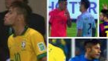 Los feos gestos de Neymar en el campo que enervan a sus rivales