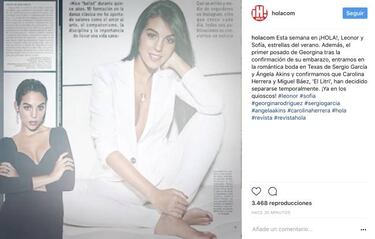 Georgina Rodriguez, novia de Cristiano Ronaldo, posa embarazada por primera vez