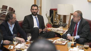 26/02/19 VISITA AL DIARIO AS DE JORGE GARBAJOSA , PRESIDENTE DE LA FEDERACION ESPAÑOLA DE BALONCESTO ALFREDO RELAÑO JUAN CANTON