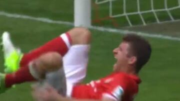 Müller se produjo la lesión al marcar el sexto gol del Bayern