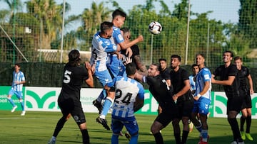 Andrés Caro hizo el gol del Málaga de cabeza.