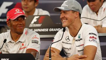 Hamilton se acuerda de Schumacher en su cumpleaños