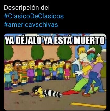 Los memes no perdonaron la goleada del América sobre Chivas