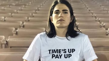 La actriz mexicana comparti&oacute; una imagen en su cuenta de Instagram, en la cual usa una playera en apoyo a las exigencias de la selecci&oacute;n de futbol femenil de Estados Unidos.