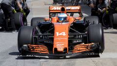 Fernando Alonso con el McLaren en Montreal.