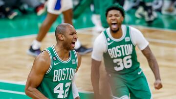 The Boston Celtics responded from an opening game home loss with a blowout win over a Philadelphia 76ers team that got MVP Joel Embiid back from injury.