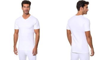 Camiseta térmica de manga corta blanca para hombre de Abanderado