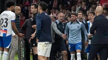 09/06/24  PARTIDO SEGUNDA DIVISION 
PLAYOFF ASCENSO PRIMERA SEMIFINAL IDA 
SPORTING GIJON - ESPANYOL 
ARBITRO GONZALEZ ESTEBAN BRONCA TANGANA EXPULSION TARJETA ROJA SERGI GOMEZ