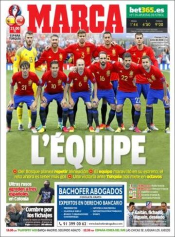 Portadas de la prensa mundial