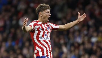 Llorente, en un encuentro con el Atlético de Madrid.