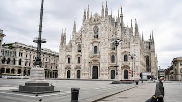 27/04/2020 27 April 2020, Italy, Milan: A man walks through the empty Piazza Duomo amid the ongoing lockdown due to the coronavirus pandemic. Italian Prime Minister Giuseppe Conte announced late on Sunday that there are some measures the government is planning to take regarding the coronavirus situation are scheduled to start from the first days of May. Photo: Claudio Furlan/LaPresse via ZUMA Press/dpa
SOCIEDAD INTERNACIONAL
Claudio Furlan/LaPresse via ZUMA / DPA