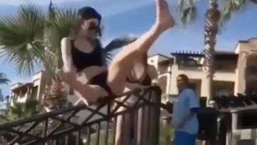 Kendall Jenner: aparatosa caída al deslizarse por una barandilla. Imagen: Instagram