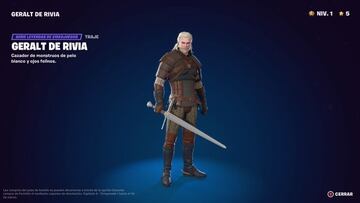 Skin Geralt de Rivia en Fortnite